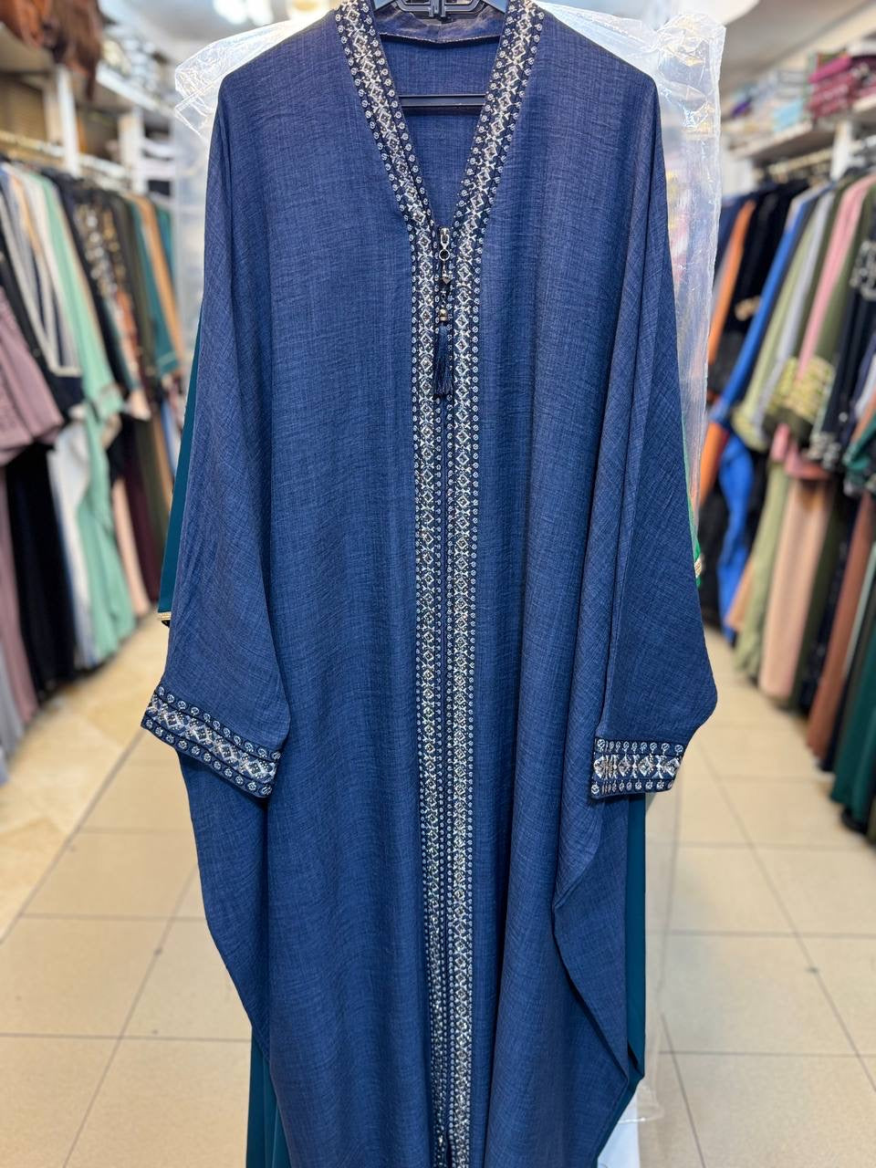 Linen Butterfly Abaya