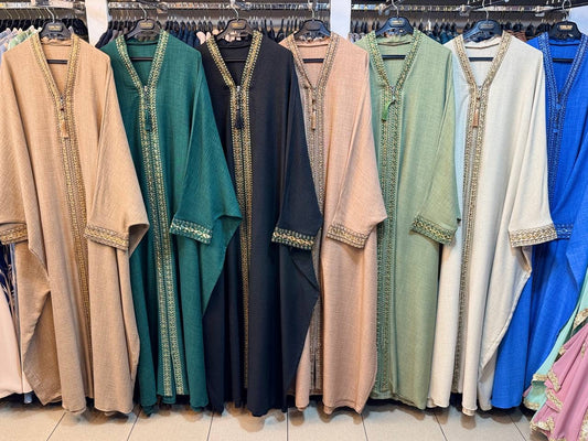 Linen Butterfly Abaya