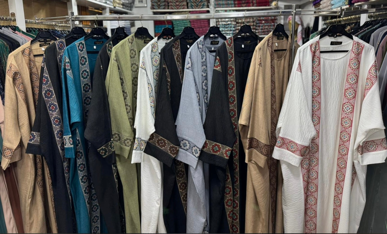 Palastina Linen open Abaya