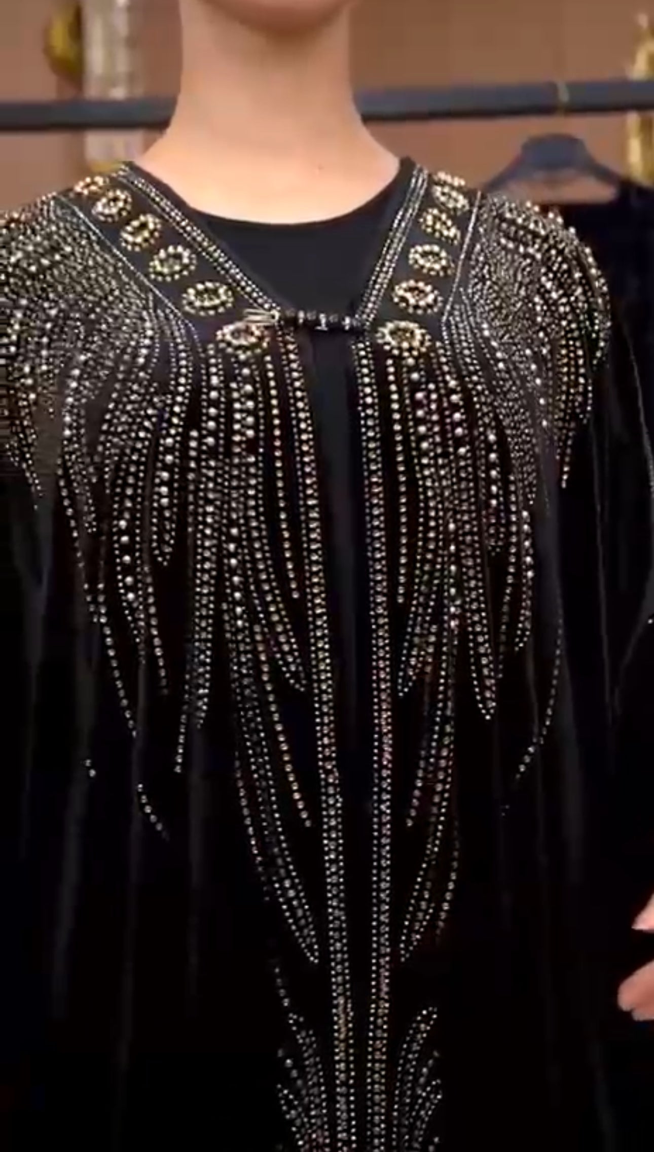 Two pieces velvet Abaya